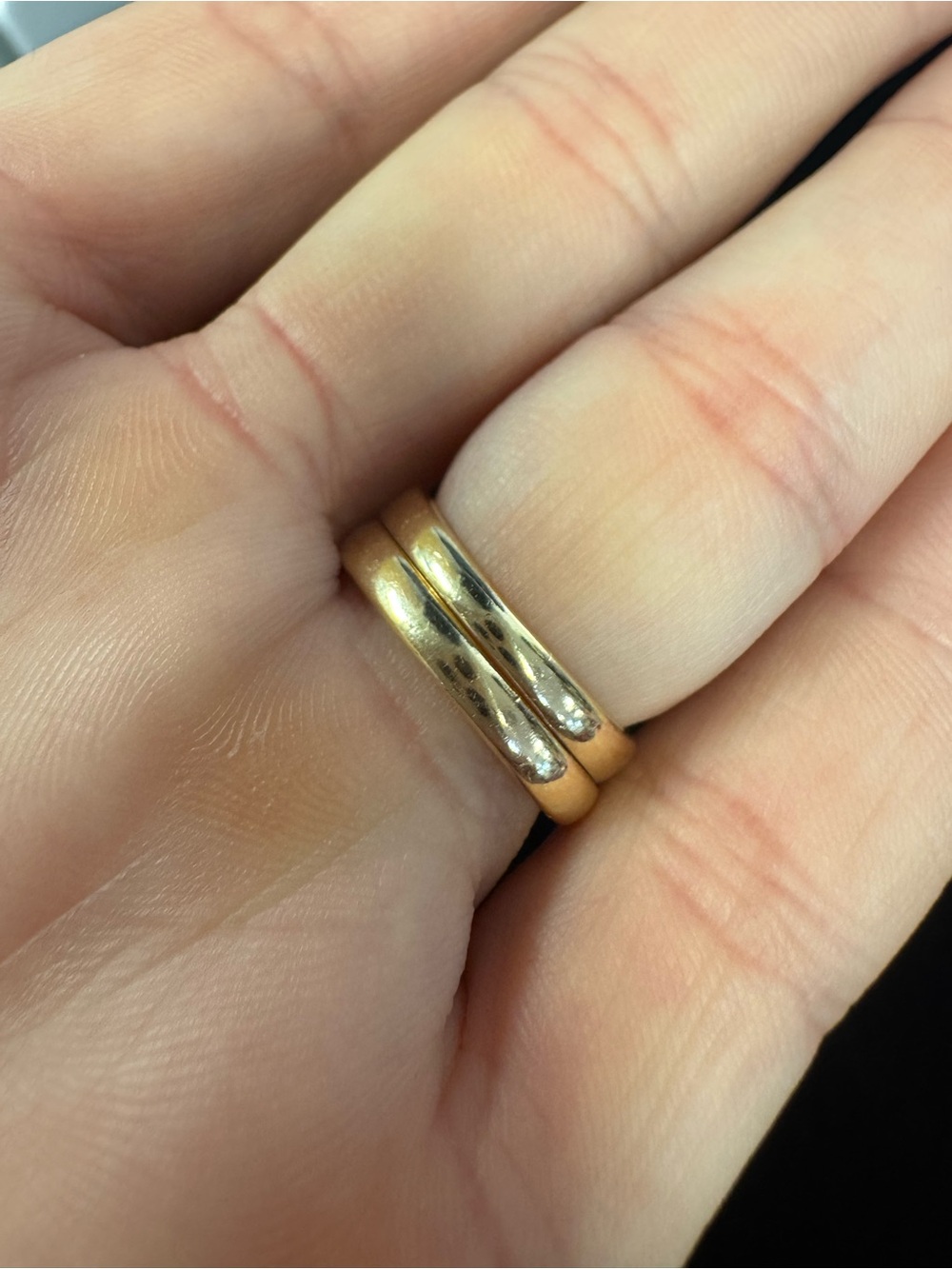 14k Yellow Gold Past Present Future Ring and Wedding Band - The Leo Diamond - Picture 5 of 11